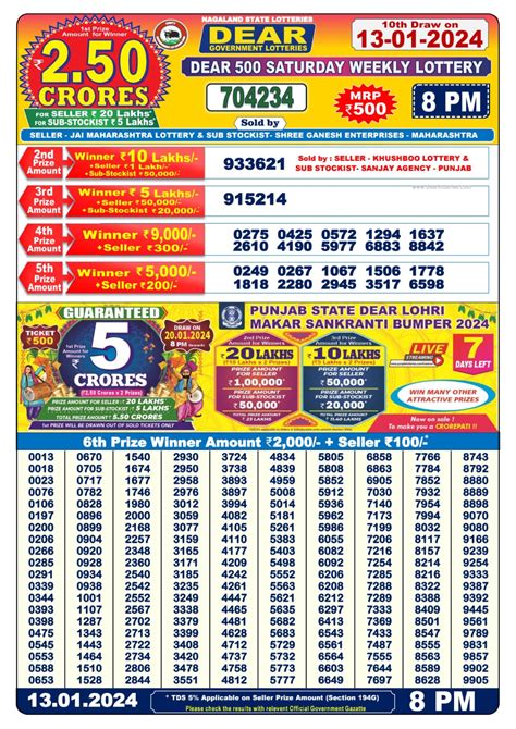 dear 500 saturday weekly lottery result today 8pm|KY Lottery .